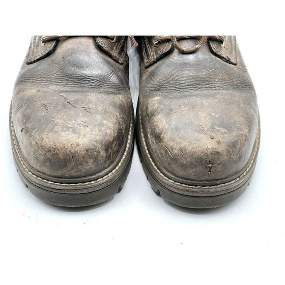 Caterpillar  Brown Leather Steel Safety Toe Work Boots Men's Size 8.5 M - Picture 6 of 15